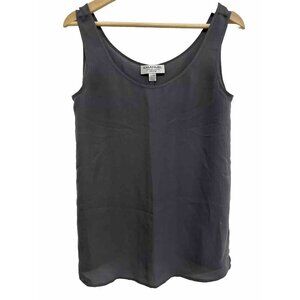 EMANUEL Woman Tank Top Short Sleeve Silk  Grey Petite 6/40